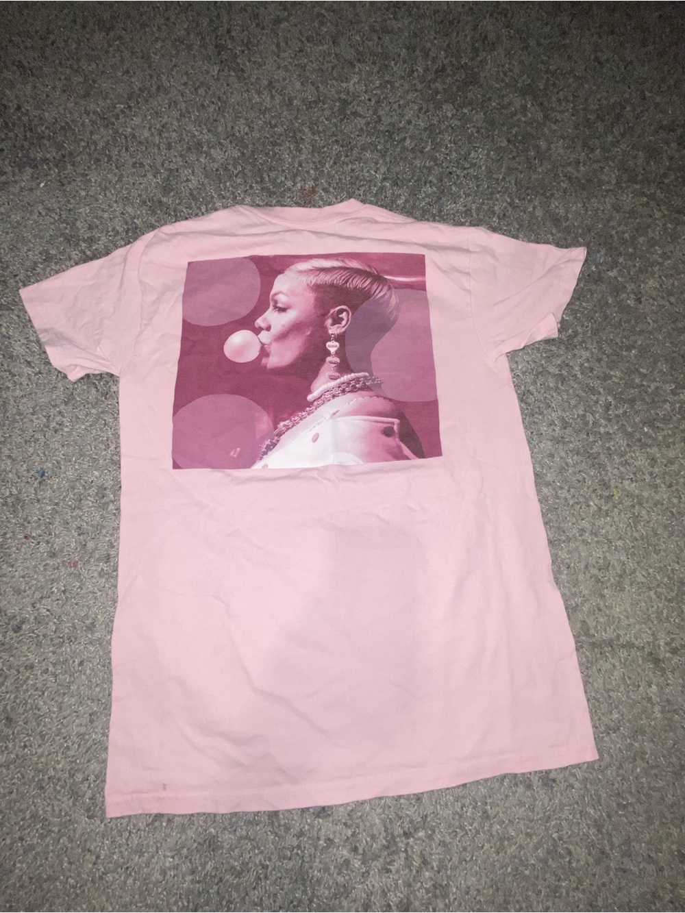 P!NK Official Double Sided Graphic Concert T Shirt Bubble Gum Pink Adult Tee